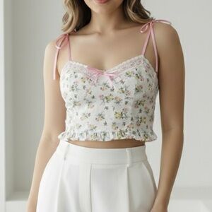 Cider floral corset top